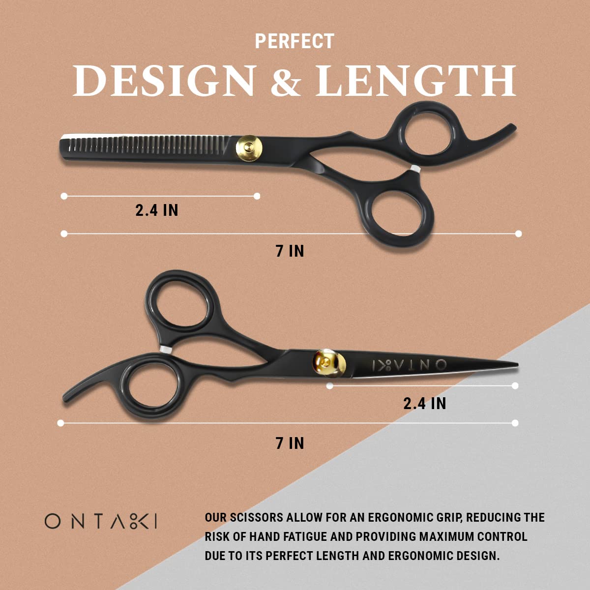 Amazon | Ontaki ヘアカット&シンニング 日本製スチール鋏キット - 7
